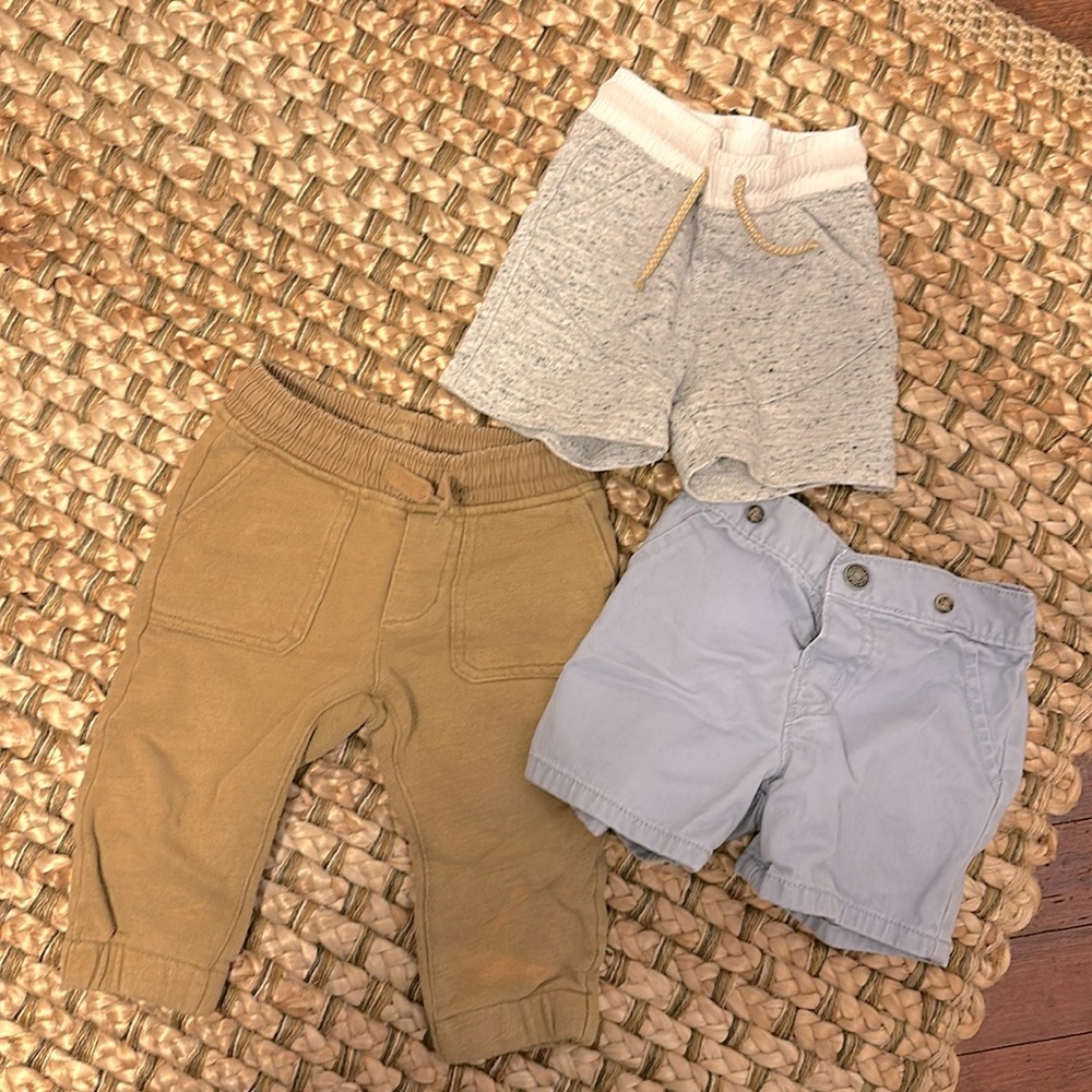 12 month boy bottoms - 3 pieces